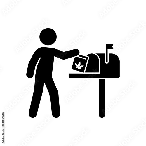 Illegal Drug Mail Trafficking Icon