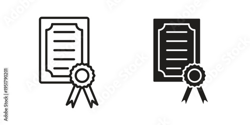 License icon linear vector outline, symbol logo design style