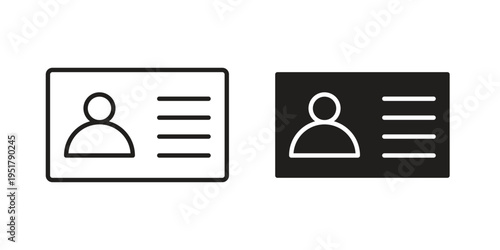 License icon linear vector outline, symbol logo design style
