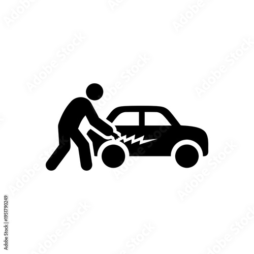 Vehicle Key Scratching Icon