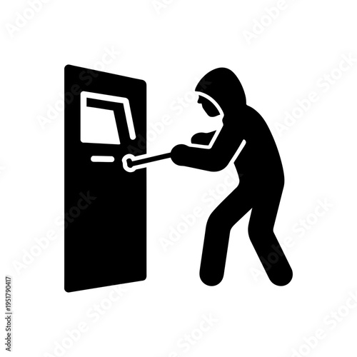 ATM Machine Robbery Icon