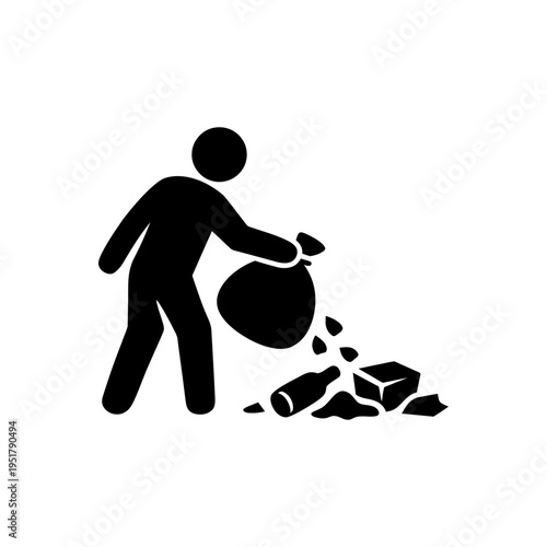 Illegal Littering And Dumping Icon