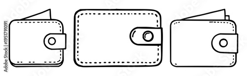 Digital wallet UI icon set with pixel perfect clean design featuring cryptocurrency, fintech, finance icons with white background and stylized graphics