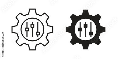 Mass customization icon linear vector outline, symbol logo design style