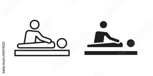 Massage icon linear vector outline, symbol logo design style