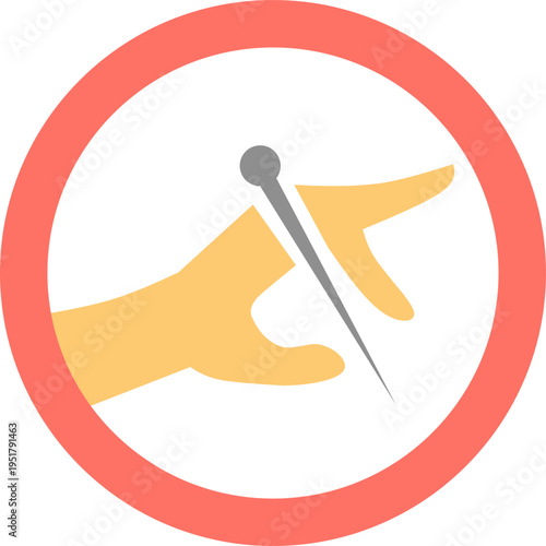 Traditional acupuncture needles in human hand full color