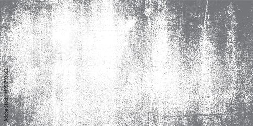 Textured grey background with white distressed marks and vertical streaks, grunge surface effect, abstract backdrop for design and creative projects