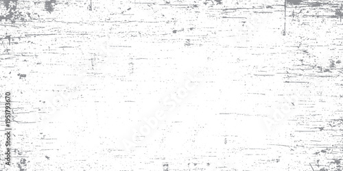 Bright white background with scattered grey grunge texture and subtle horizontal scratches, distressed paper effect, minimalist graphic resource