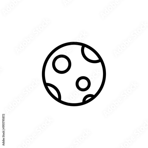 Full Moon Outline Icon