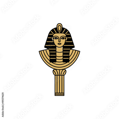 Pharaoh Head Vector Icon