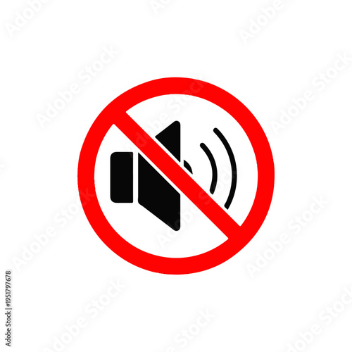 Silence symbol: Depicting a universal prohibition, this graphic sign serves as a clear indication to maintain a quiet atmosphere, conveying the need for calm.