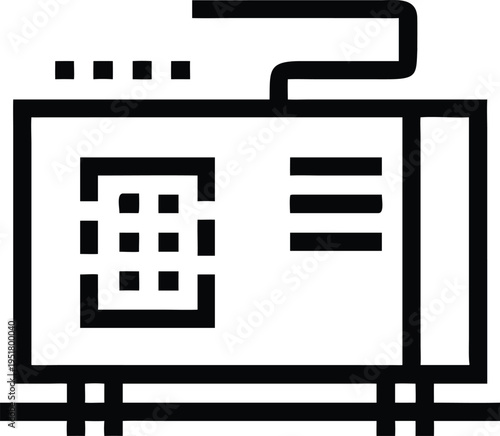 Data Center Server Network Switch Unit Icon for Information Technology Infrastructure