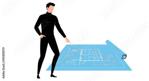 Visionary Lead Architect or Urban Planner Mapping Out Strategic Infrastructure for a Sustainable Commercial Development Project