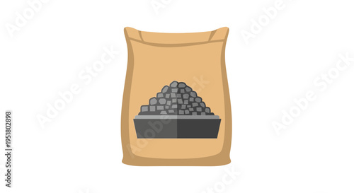 Bag of cement with rough filler, construction material