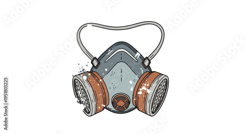 Respirator Mask with Cartridges