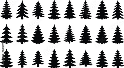 Black maple leaf arranged in a three row grid pattern repetition