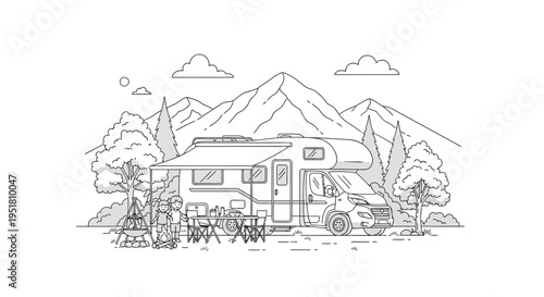 Mountain retreat with cozy camper