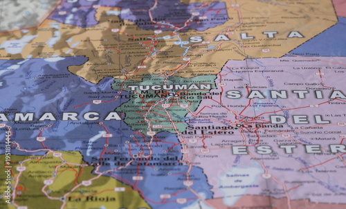 Geographical map of the Buenos Aires region of Argentina

