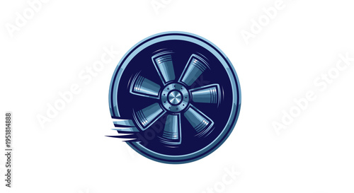 Dynamic Wheel Motion Illustration - Automotive Speed and Performance