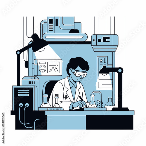 Scientist Working in Laboratory