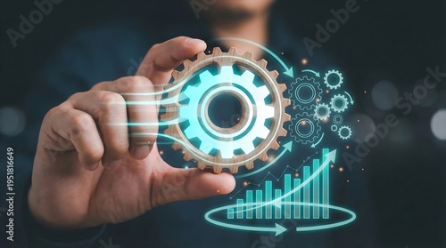 Operational Efficiency Process Improvement Hologram