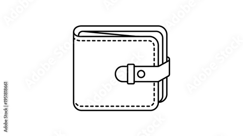 Small leather wallet with buckle.