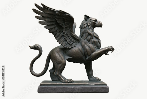 Billede på lærred Griffin Mythical Creature Statue