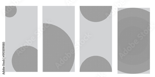 Minimal Circle Geometric Pattern Background Panel Set