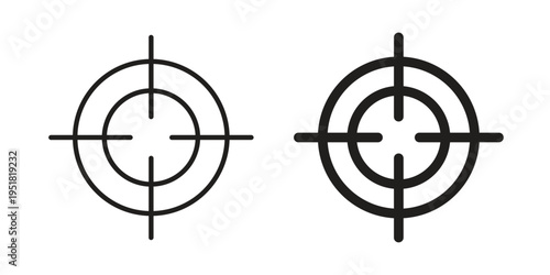 Focusing icon. Black and White Vector Illustrations. line icon vector pictogram
