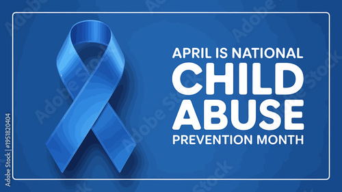 April is National Child Abuse Prevention Month awareness campaign ribbon symbol