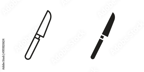 knife icon. Black and White Vector Illustrations. line icon vector pictogram
