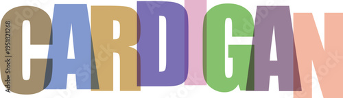 Multicolored Card Game Letters white background