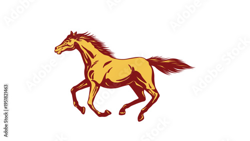 vector illustration of a horse