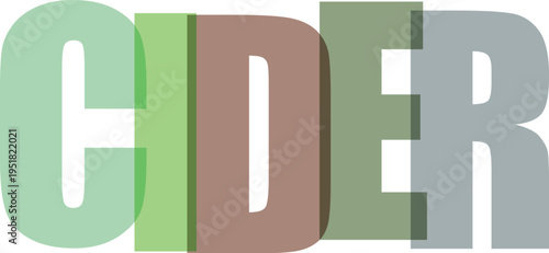 Cider Typography Logo white background