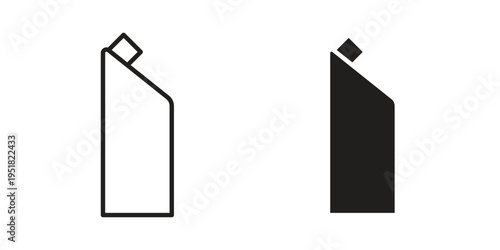 liquid detergent icon. Black and White Vector Illustrations. line icon vector pictogram