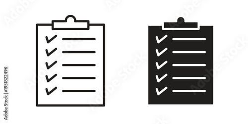 List icon. Black and White Vector Illustrations. line icon vector pictogram