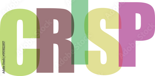 Crisp Logo with Colorful Letters white background