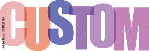 Custom Colorful Text white background