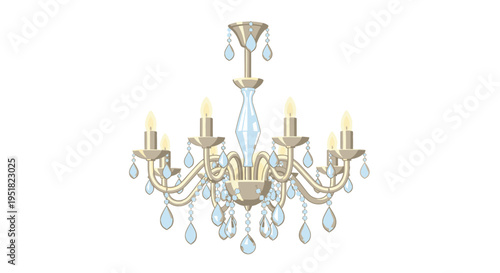 Elegant Crystal Chandelier Lighting Fixture Interior Decoration