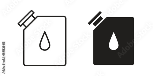 Oil can icon. Black and White Vector Illustrations. line icon vector pictogram