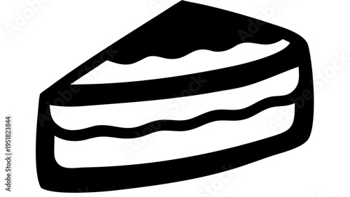 Cake slice vector icon