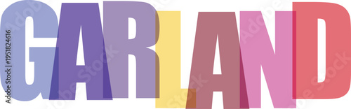 Multicolored Garland Letters on White Background