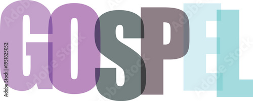 Gospel Word Typography white background
