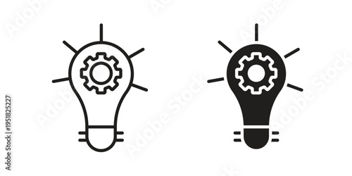 Realization icon. Black and White Vector Illustrations. line icon vector pictogram