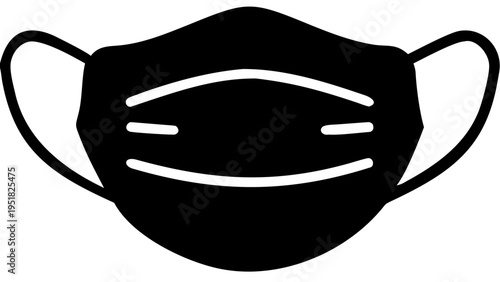 Medical mask vector symbol