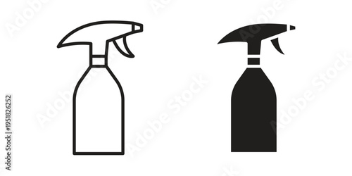 Spray bottle icon. Black and White Vector Illustrations. line icon vector pictogram