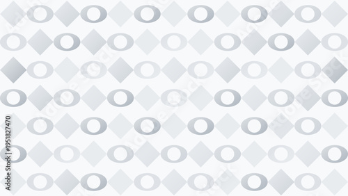 Subtle Gray Diamond and Circle Geometric Pattern vector illustration
