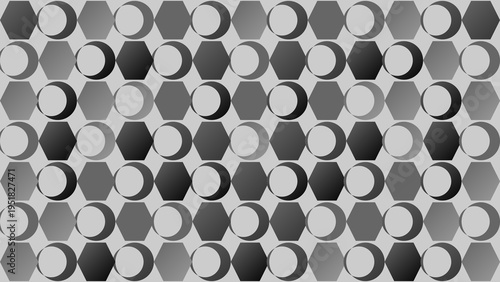 Hexagon and Circle Pattern Background vector illustration