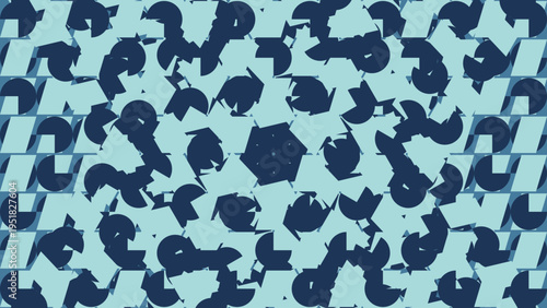 Abstract Blue Seamless Pattern vector illustration