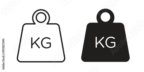Weight icon. Black and White Vector Illustrations. line icon vector pictogram